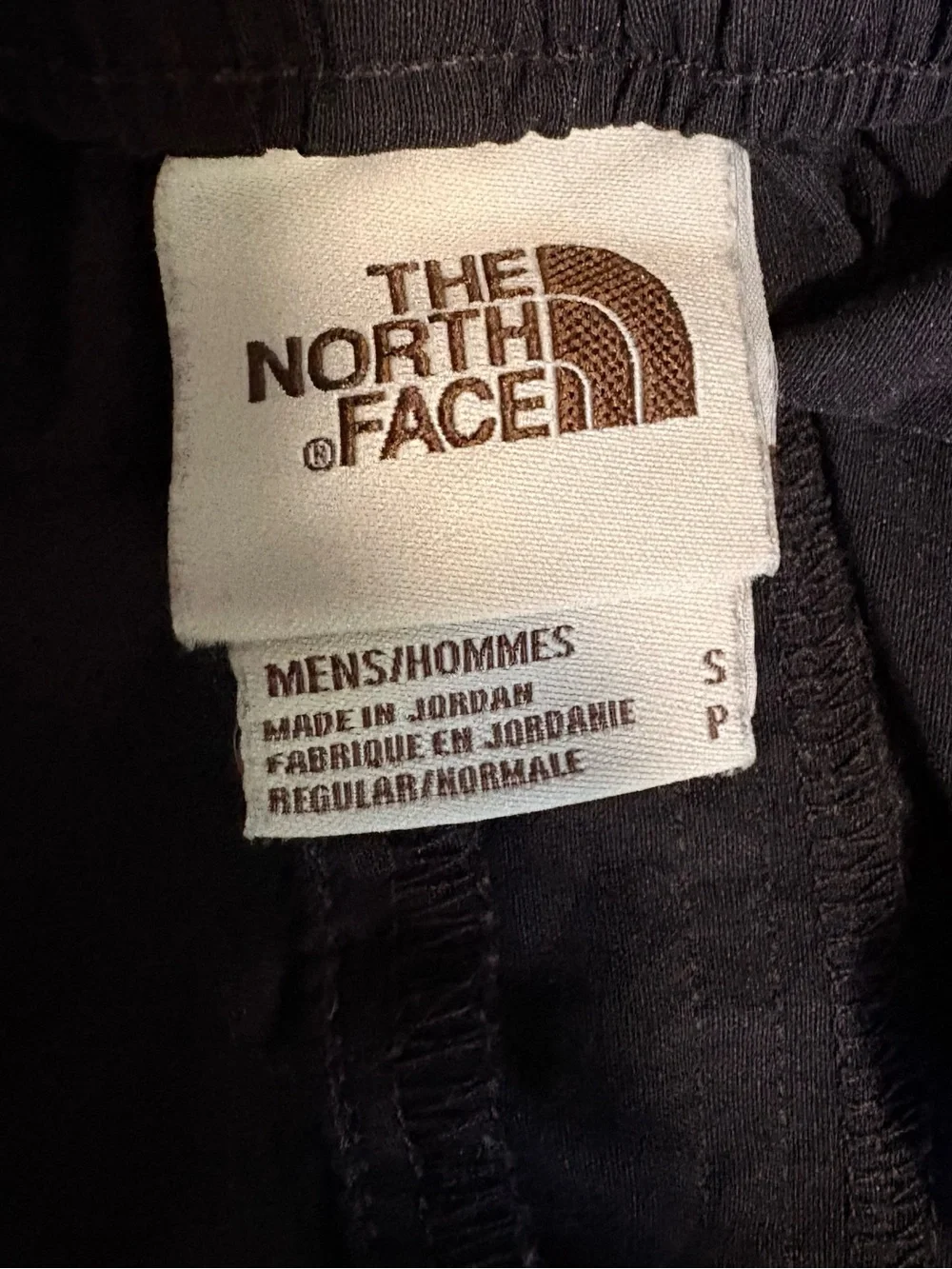 The North Face Men's Black Cargo Shorts with Light Blue Drawcord